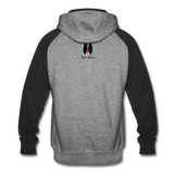 Faith And Love Color Block Hoodie - heather gray/black